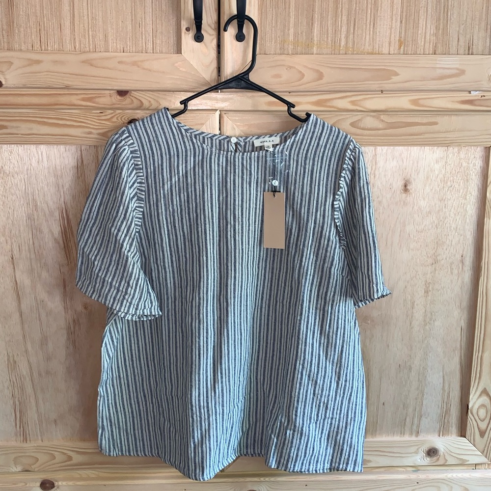 Gilli NWT striped boho-inspired shirt size 1X